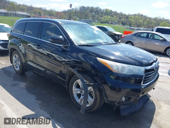 2015 Toyota Highlander Limited with VIN 5TDDKRFH4FS209616, listed as a IAAI auction lot 41961949 with 254,211 mi miles and . Bid and sale history available at DreamBid. Image 1.