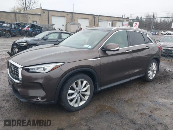 2019 Infiniti QX50 Luxe with VIN 3PCAJ5M32KF118638, listed as a IAAI auction lot 42019300 with 89,568 mi miles and . Bid and sale history available at DreamBid. Image 2.