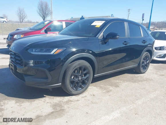 2023 Honda HR-V Sport with VIN 3CZRZ2H58PM717238, listed as a IAAI auction lot 41742488 with 28,108 mi miles. Bid and sale history available at carsss.com. Image 2.