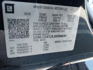 2018 Chevrolet Tahoe Commercial with VIN 1GNLCDECXJR298690, listed as a IAAI auction lot 41367931 with 1 mi miles. Bid and sale history available at carsss.com. Image 9.