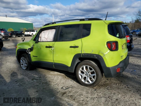 2018 Jeep Renegade Upland with VIN ZACCJBAB1JPJ48981, listed as a Copart auction lot 79749844 with Not provided miles and Non repairable. Bid and sale history available at DreamBid. Image 2.