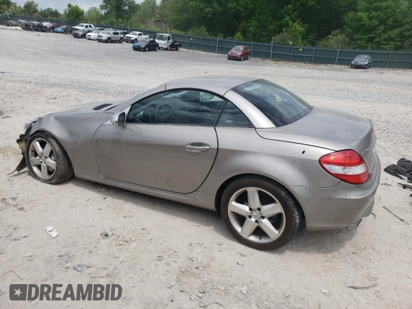 2005 Mercedes-Benz SLK 230/320 with VIN WDBWK56F95F025138, listed as a Copart auction lot 55011125 with 43,291 mi miles and Salvage title. Bid and sale history available at DreamBid. Image 2.