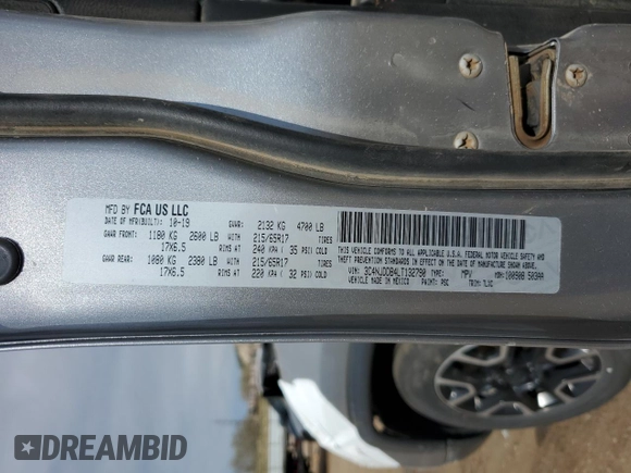 2020 Jeep Compass Trailhawk with VIN 3C4NJDDB4LT132790, listed as a Copart auction lot 49604935 with Not Provided miles and Salvage Title. Bid and sale history available at carsss.com. Image 14.