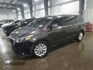 2016 Kia Sedona EX with VIN KNDMC5C13G6121851, listed as a Copart auction lot 46117965 with 165,553 mi miles and Salvage Title. Bid and sale history available at carsss.com. Image 1.