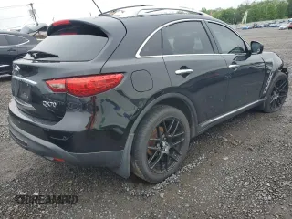 2015 Infiniti QX70 with VIN JN8CS1MW0FM482227, listed as a Copart auction lot 56796535 with 139,531 mi miles and Salvage title. Bid and sale history available at DreamBid. Image 3.