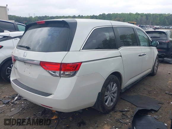 2016 Honda Odyssey EX-L with VIN 5FNRL5H67GB143253, listed as a IAAI auction lot 41952043 with 209,153 mi miles and . Bid and sale history available at DreamBid. Image 4.