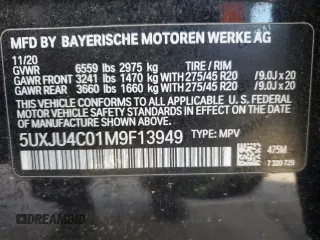 2021 BMW X5 M50i with VIN 5UXJU4C01M9F13949, listed as a Copart auction lot 84485564 with 0 mi miles and Salvage Title. Bid and sale history available at carsss.com. Image 14.