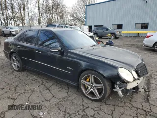 2007 Mercedes-Benz E 63 AMG with VIN WDBUF77X37B062856, listed as a Copart auction lot 41478925 with 110,431 mi miles and Salvage Title. Bid and sale history available at carsss.com. Image 4.