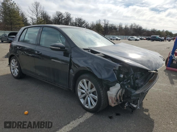 2012 Volkswagen Golf TDI with VIN WVWNM7AJ8CW302793, listed as a Copart auction lot 45277555 with 128,113 mi miles and Salvage title. Bid and sale history available at DreamBid. Image 4.