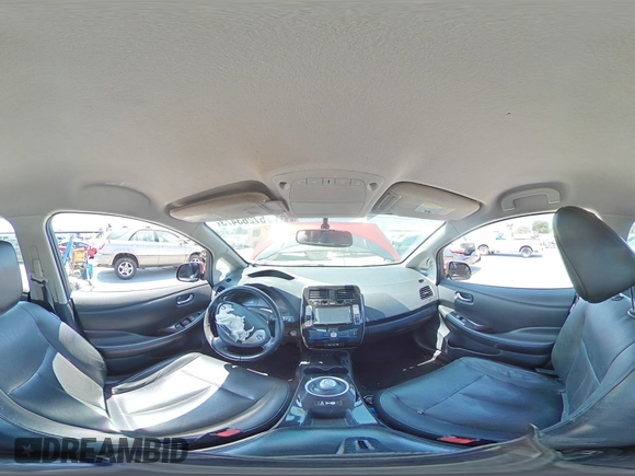 2015 Nissan LEAF SV with VIN 1N4AZ0CPXFC309636, listed as a Copart auction lot 57263473 with 0 mi miles. Bid and sale history available at carsss.com. Image 13.