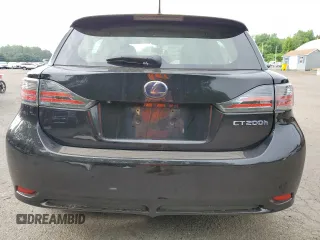 2012 Lexus CT 200h with VIN JTHKD5BH5C2112989, listed as a Copart auction lot 58613295 with Not provided miles and Salvage title. Bid and sale history available at DreamBid. Image 6.