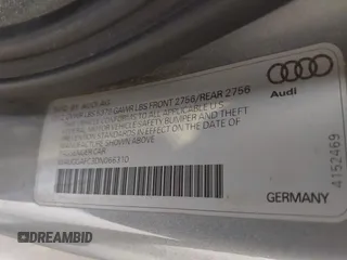 2013 Audi A6 Premium Plus z VIN WAUGGAFC3DN066310, wystawiony jako IAAI lot #42020702 z przebiegiem 195 939 mil mil oraz . Historia ofert i sprzedaży dostępna na DreamBid. Obrazek 9.