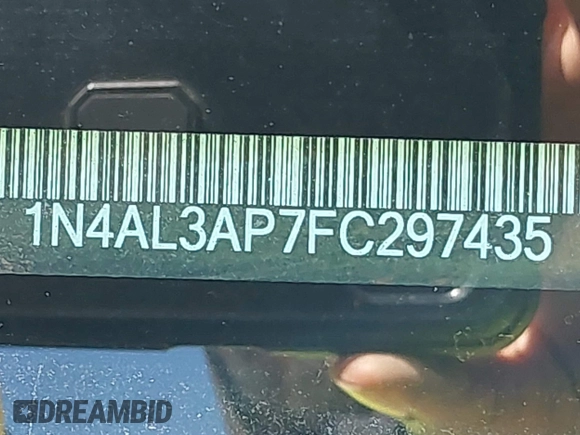 2015 Nissan Altima SV with VIN 1N4AL3AP7FC297435, listed as a IAAI auction lot 41334651 with 147,356 mi miles and . Bid and sale history available at DreamBid. Image 9.