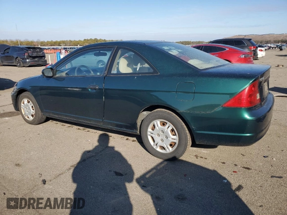 2002 Honda Civic DX with VIN 1HGEM222X2L072623, listed as a Copart auction lot 45855475 with 109,354 mi miles and Clean Title. Bid and sale history available at DreamBid. Image 2.