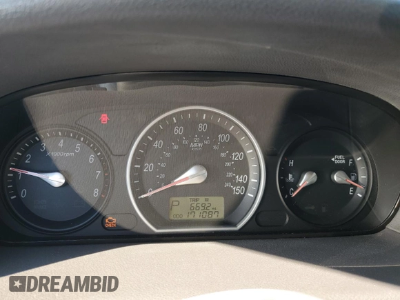 2007 Hyundai Sonata GLS with VIN 5NPET46CX7H195852, listed as a Copart auction lot 51732315 with 171,087 mi miles and Salvage Title. Bid and sale history available at DreamBid. Image 9.