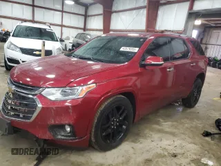 2019 Chevrolet Traverse Premier with VIN 1GNERKKW7KJ140091, listed as a Copart auction lot 43579355 with 97,256 mi miles and Salvage Title. Bid and sale history available at carsss.com. Image 1.
