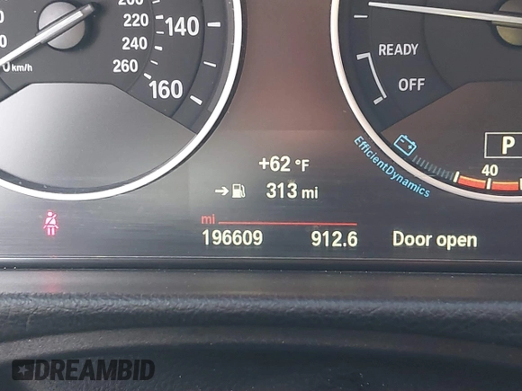 2015 BMW 3 Series 328i xDrive with VIN WBA3B5G56FNS20581, listed as a IAAI auction lot 41692014 with 196,609 mi miles. Bid and sale history available at carsss.com. Image 15.