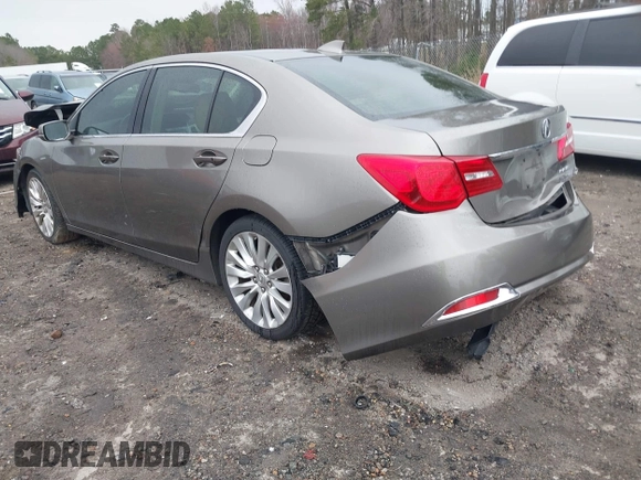2014 Acura RLX Tech Pkg with VIN JH4KC1F57EC003409, listed as a IAAI auction lot 41758955 with 78,285 mi miles. Bid and sale history available at carsss.com. Image 3.