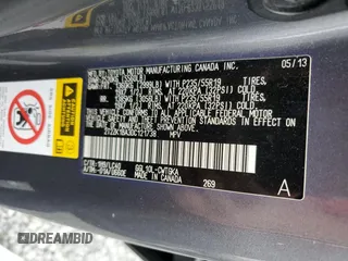 2013 Lexus RX 350 with VIN 2T2ZK1BA3DC121738, listed as a Copart auction lot 43730285 with 165,522 mi miles and Salvage Title. Bid and sale history available at DreamBid. Image 14.