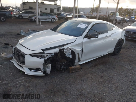 2018 Infiniti Q60 3.0t Luxe with VIN JN1EV7EL7JM392684, listed as a IAAI auction lot 41419590 with 50,418 mi miles and . Bid and sale history available at carsss.com. Image 6.