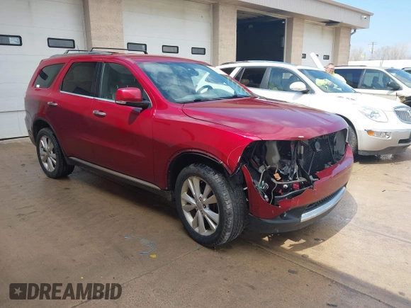 2013 Dodge Durango Crew with VIN 1C4RDHDG2DC658439, listed as a IAAI auction lot 42102406 with 178,251 mi miles. Bid and sale history available at carsss.com. Image 1.