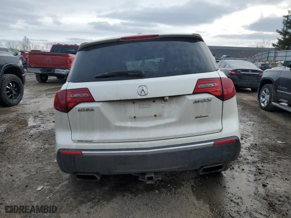2012 Acura MDX with VIN 2HNYD2H20CH513994, listed as a Copart auction lot 43899855 with 0 mi miles and Clean Title. Bid and sale history available at carsss.com. Image 6.