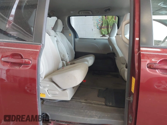 2012 Toyota Sienna LE AAS with VIN 5TDKK3DC9CS247320, listed as a IAAI auction lot 42049985 with 158,159 mi miles. Bid and sale history available at carsss.com. Image 8.