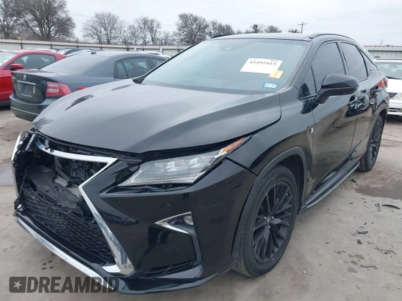2018 Lexus RX with VIN 2T2BGMCA9JC023246, listed as a IAAI auction lot 41592915 with 91,444 mi miles. Bid and sale history available at carsss.com. Image 2.
