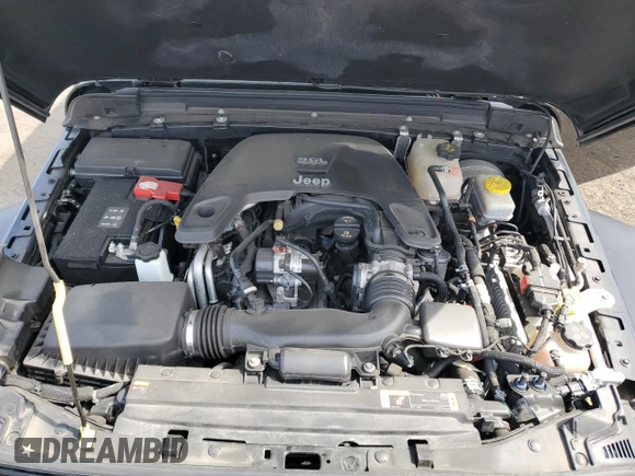 2021 Jeep Wrangler Unlimited Willys Sport with VIN 1C4HJXDG2MW564638, listed as a Copart auction lot 49881465 with 44,972 mi miles and Salvage title. Bid and sale history available at DreamBid. Image 12.