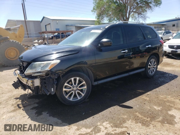 2013 Nissan Pathfinder SL with VIN 5N1AR2MN8DC634345, listed as a Copart auction lot 57957755 with 137,674 mi miles and Salvage title. Bid and sale history available at DreamBid. Image 1.