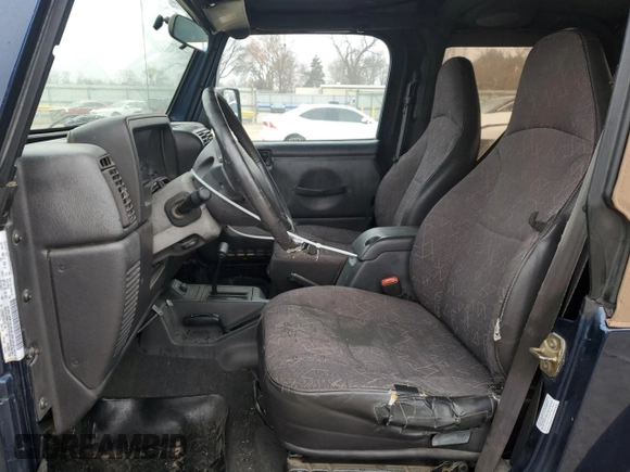 2001 Jeep Wrangler Sport with VIN 1J4FA49S91P341578, listed as a Copart auction lot 43831495 with 139,734 mi miles and Salvage Title. Bid and sale history available at carsss.com. Image 7.