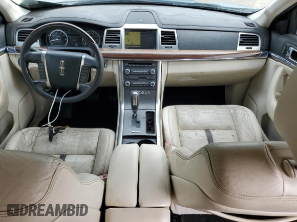 2009 Lincoln MKS with VIN 1LNHM93R59G620803, listed as a Copart auction lot 57283775 with 186,445 mi miles and Salvage title. Bid and sale history available at DreamBid. Image 8.