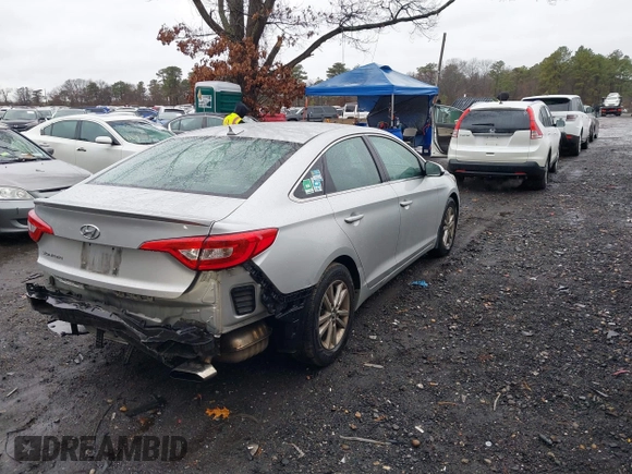 2017 Hyundai Sonata 2.4L with VIN 5NPE24AF0HH586420, listed as a IAAI auction lot 41138272 with 105,590 mi miles and . Bid and sale history available at DreamBid. Image 4.