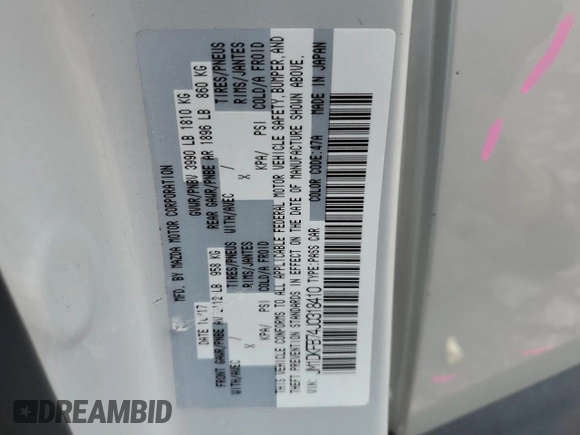 2018 Mazda CX-3 Sport z VIN JM1DKFB74J0318410, wystawiony jako Copart lot #83656364 z przebiegiem 87 853 mil mil oraz Szkoda całkowita • Salvage title. Historia ofert i sprzedaży dostępna na DreamBid. Obrazek 15.