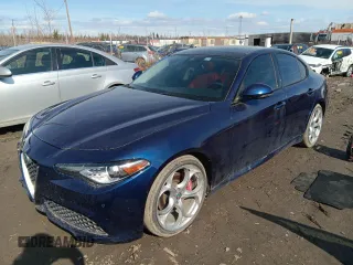2019 Alfa Romeo Giulia Ti Sport with VIN ZARFAMBNXK7600855, listed as a Copart auction lot 52866705 with 15,744 mi miles and Clean title. Bid and sale history available at DreamBid. Image 1.