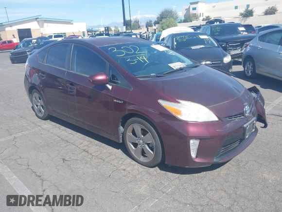 2013 Toyota Prius One with VIN JTDKN3DU9D5625482, listed as a IAAI auction lot 41097664 with 208,416 mi miles. Bid and sale history available at carsss.com. Image 1.