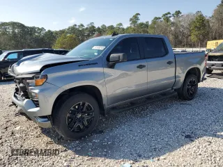 2024 Chevrolet Silverado 1500 Custom with VIN 1GCPABEK0RZ160714, listed as a Copart auction lot 47408245 with 40,259 mi miles and Salvage Title. Bid and sale history available at DreamBid. Image 1.
