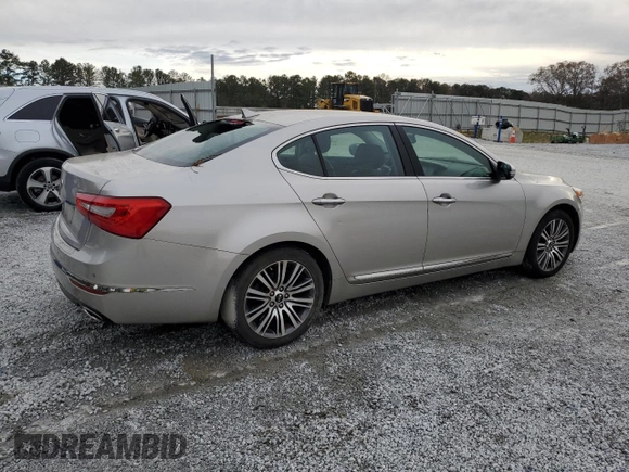 2014 Kia Cadenza Premium with VIN KNALN4D73E5143352, listed as a Copart auction lot 84725614 with 122,878 mi miles and Clean Title. Bid and sale history available at carsss.com. Image 3.