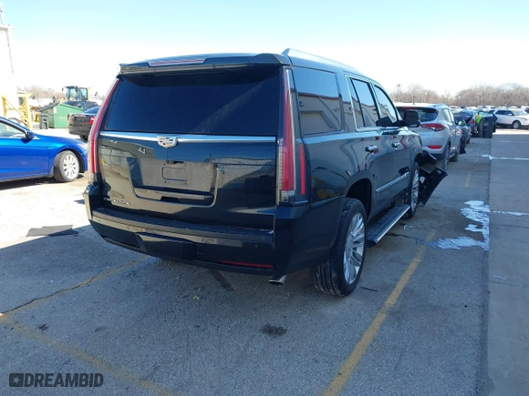 2017 Cadillac Escalade Platinum with VIN 1GYS4DKJ7HR349250, listed as a IAAI auction lot 41741978 with 109,277 mi miles. Bid and sale history available at carsss.com. Image 4.