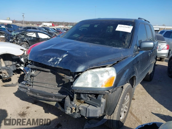 2005 Honda Pilot EX-L with VIN 2HKYF18545H505783, listed as a IAAI auction lot 41615185 with 154,417 mi miles. Bid and sale history available at carsss.com. Image 18.