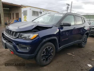 2019 Jeep Compass Trailhawk with VIN 3C4NJDDB2KT597762, listed as a Copart auction lot 53134575 with 85,119 mi miles and Salvage Title. Bid and sale history available at carsss.com. Image 1.