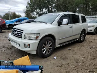 2005 Infiniti QX56 with VIN 5N3AA08C15N801291, listed as a Copart auction lot 42801095 with 730,377 mi miles and Salvage Title. Bid and sale history available at carsss.com. Image 1.