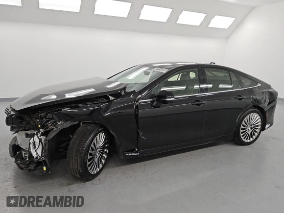 2021 Toyota Mirai XLE with VIN JTDAAAAA1MA002130, listed as a Copart auction lot 52319235 with 34,438 mi miles and Salvage title. Bid and sale history available at DreamBid. Image 1.