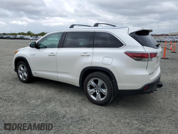 2016 Toyota Highlander Hybrid Limited with VIN 5TDDCRFH2GS014726, listed as a Copart auction lot 50967815 with 36,142 mi miles and Salvage Title. Bid and sale history available at carsss.com. Image 2.
