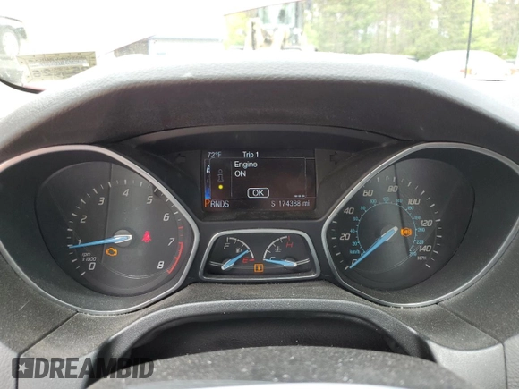 2014 Ford Focus Titanium with VIN 1FADP3J20EL352909, listed as a Copart auction lot 58501085 with 174,388 mi miles and Salvage title. Bid and sale history available at DreamBid. Image 9.