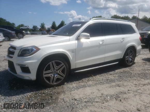 2015 Mercedes-Benz GL-Class GL 63 AMG with VIN 4JGDF7EE5FA449301, listed as a Copart auction lot 55880074 with 29,682 mi miles and Non Repairable. Bid and sale history available at carsss.com. Image 1.