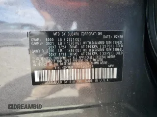2020 Subaru Ascent Touring with VIN 4S4WMARD9L3460427, listed as a Copart auction lot 58083635 with 73,142 mi miles and Salvage title. Bid and sale history available at DreamBid. Image 14.