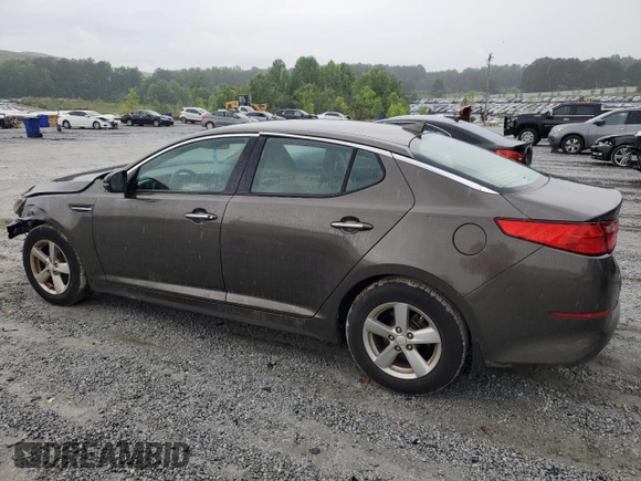 2015 Kia Optima LX with VIN 5XXGM4A70FG361516, listed as a Copart auction lot 58565875 with 108,041 mi miles and Salvage title. Bid and sale history available at DreamBid. Image 2.
