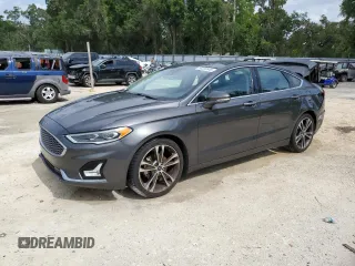 2019 Ford Fusion Titanium with VIN 3FA6P0K92KR236823, listed as a Copart auction lot 58320545 with 75,910 mi miles and Non repairable. Bid and sale history available at DreamBid. Image 1.