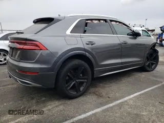2019 Audi Q8 Premium with VIN WA1AVAF19KD016537, listed as a Copart auction lot 47663195 with 70,409 mi miles and Salvage Title. Bid and sale history available at carsss.com. Image 3.